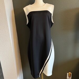 Awesome Black and White Sleeveless Dress